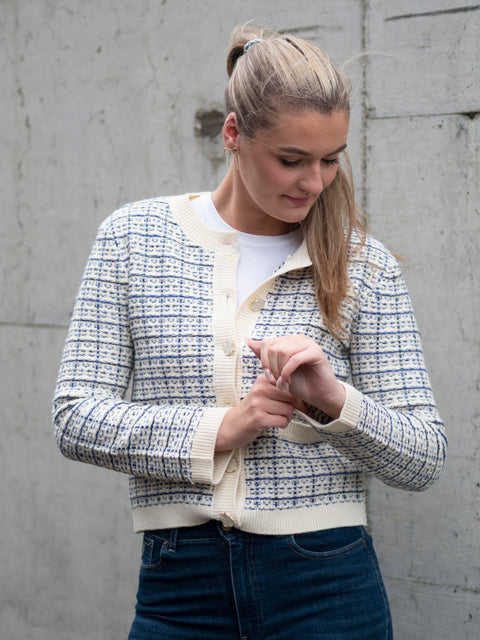 Livia Short knit cardigan Beige