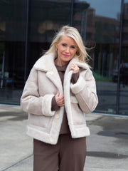 Faje jakke Beige