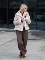 Faje jakke Beige