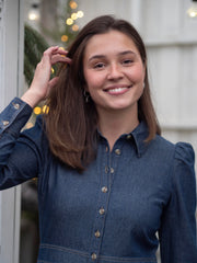 Denim Maxi Dress Blå