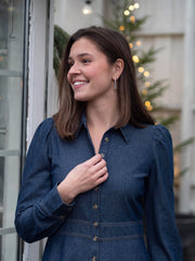 Denim Maxi Dress Blå