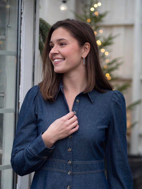 Denim Maxi Dress Blå