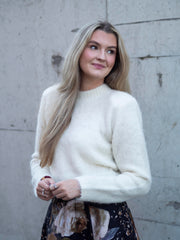 Hairy Knit Fitted Off-White