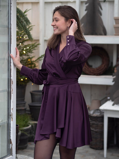 Iza mini dress Burgunder