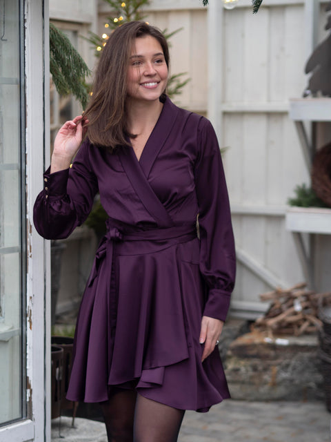 Iza mini dress Burgunder