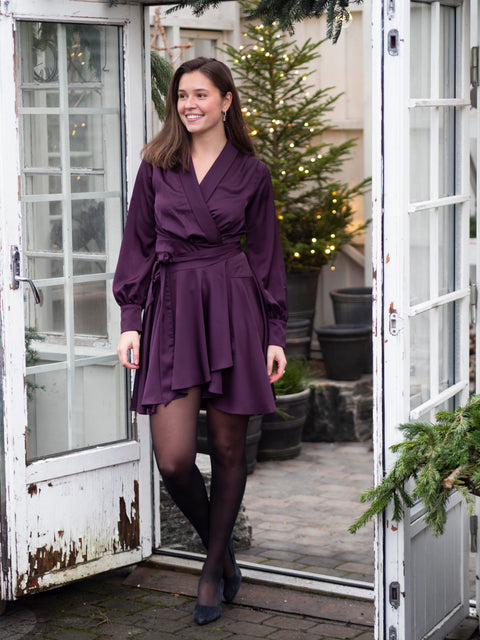 Iza mini dress Burgunder