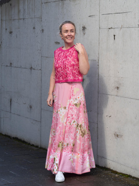 Organza Maxi Skirt Rosa
