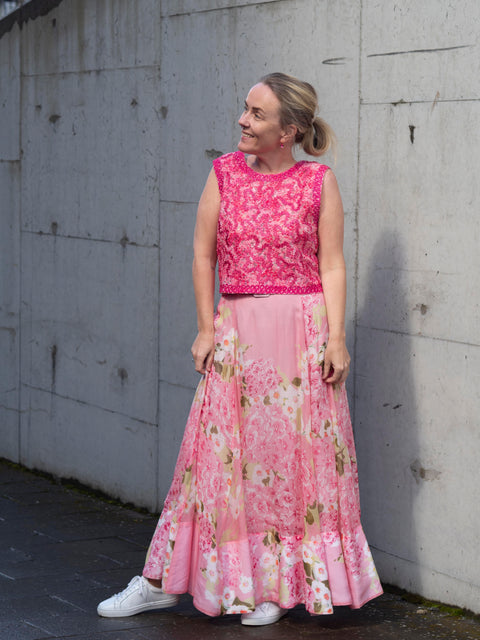 Organza Maxi Skirt Rosa