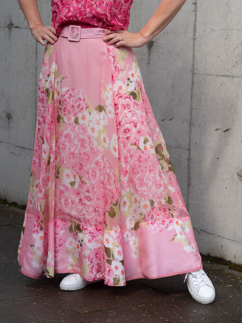 Organza Maxi Skirt Rosa