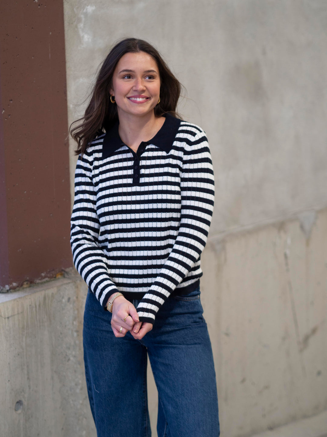Zaria Pullover Hvit/Blå