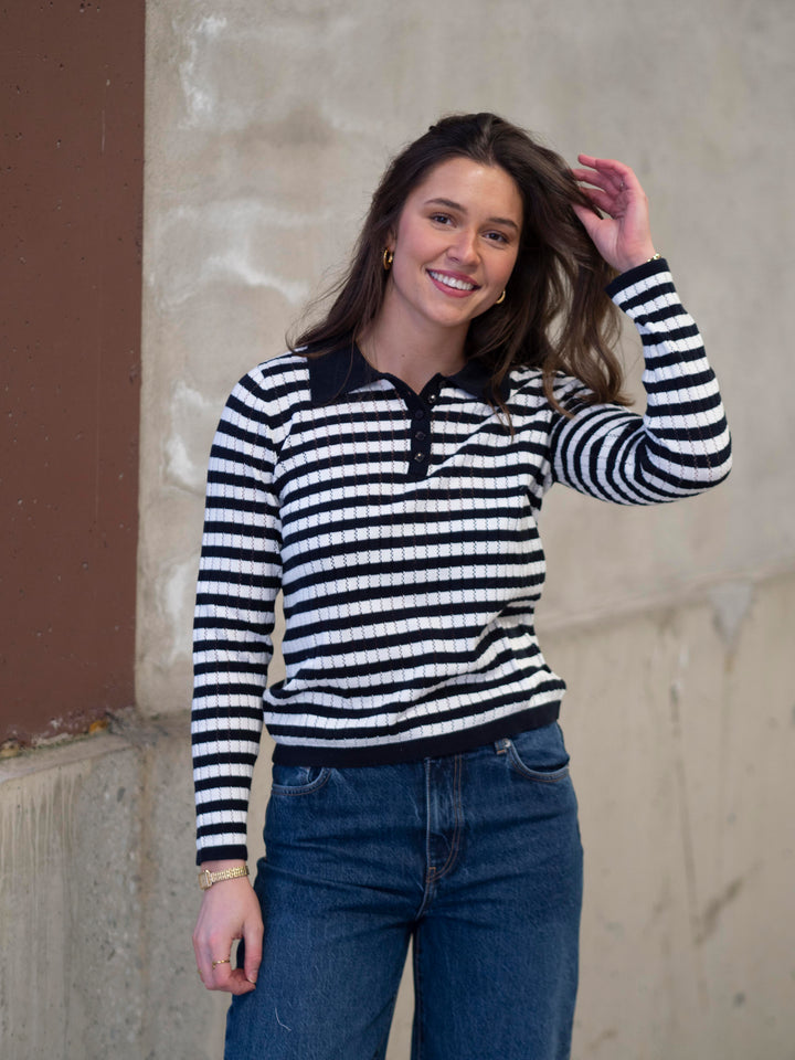 Zaria Pullover Hvit/Blå