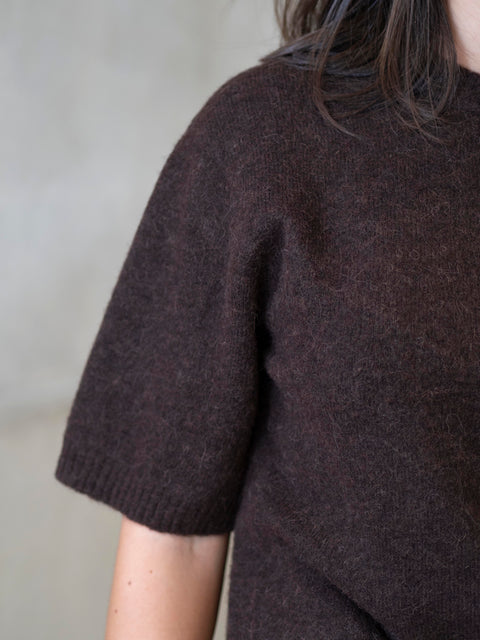 Madina Short Sleeve Knit Brun