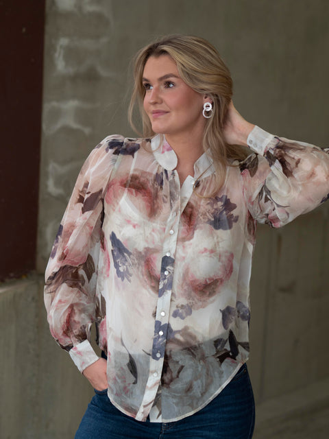 Organza Blouse Beige