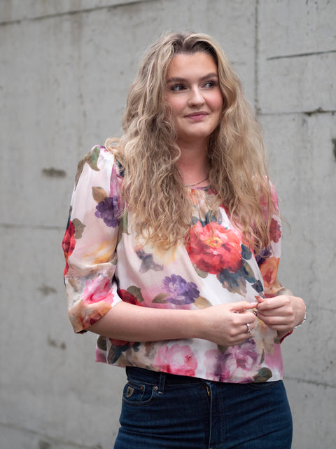 Organza Top Blomstrete
