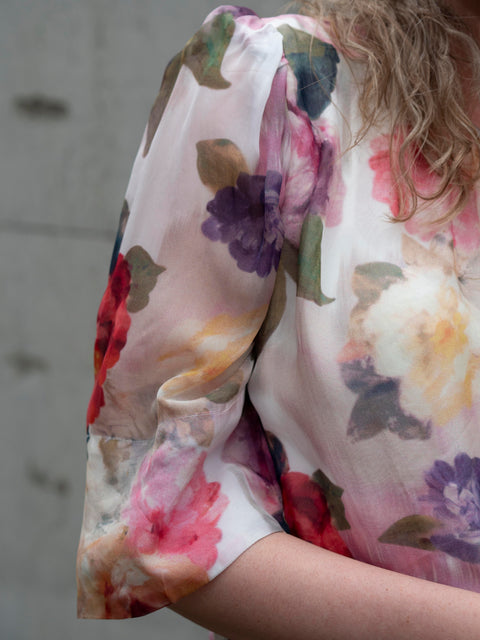 Organza Top Blomstrete
