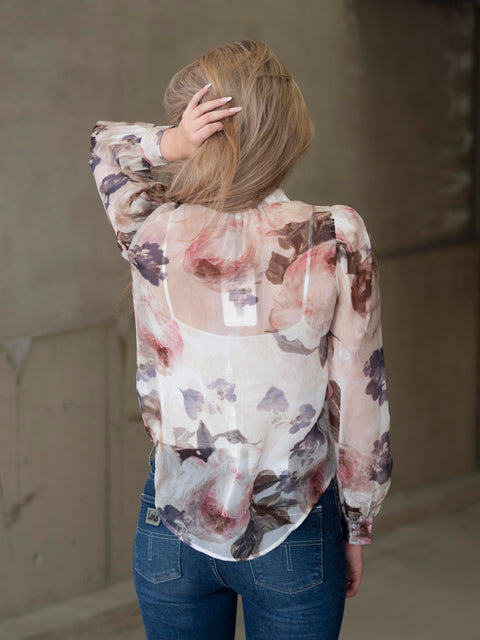Organza Blouse Beige
