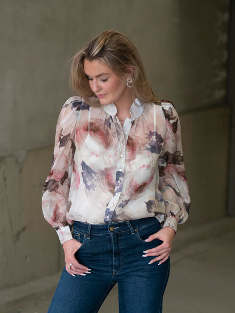 Organza Blouse Beige
