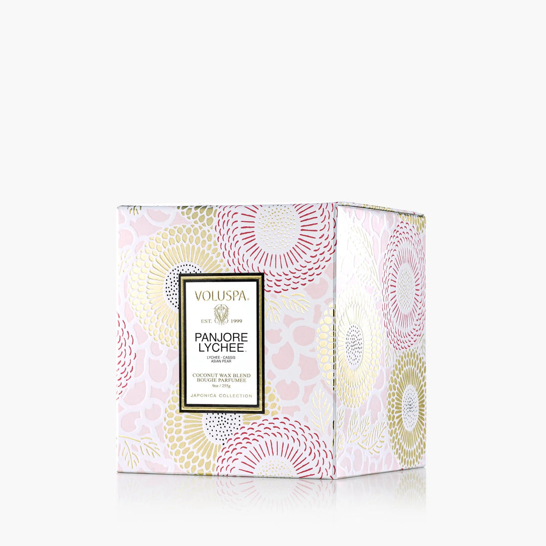 Classic Boxed Candle Panjore Lynchee Lys Rosa