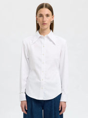 Nicolina slim shirt Hvit
