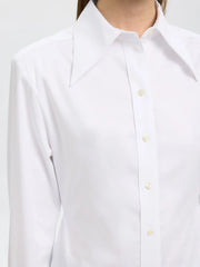 Nicolina slim shirt Hvit