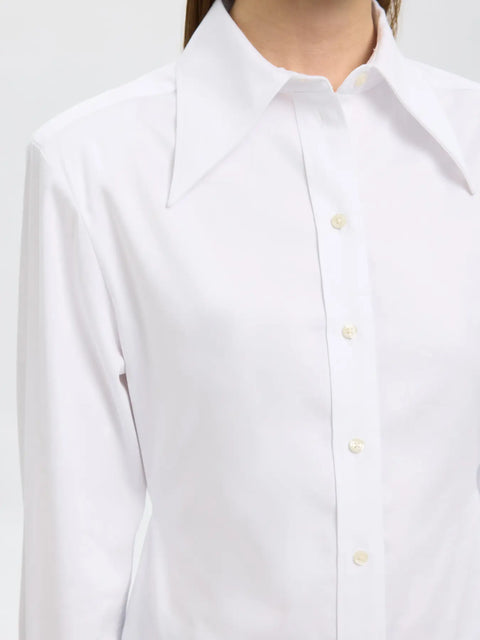 Nicolina slim shirt Hvit