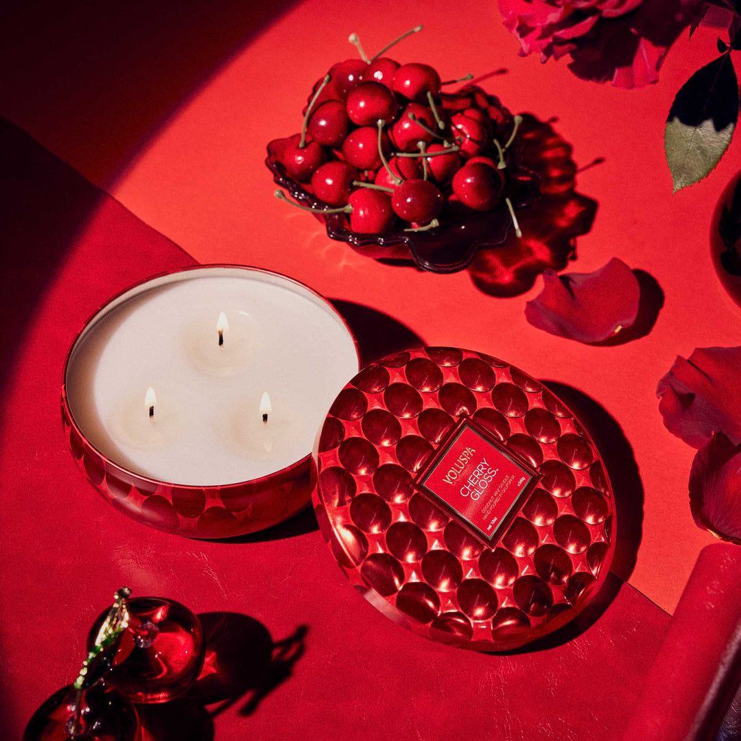 3-Wick Candle Cherry Gloss