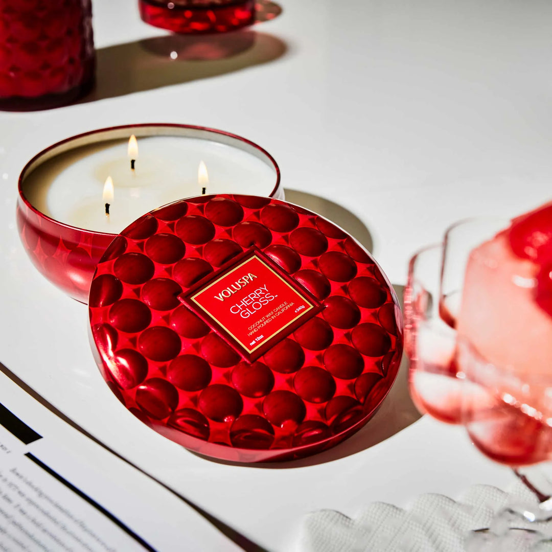 3-Wick Candle Cherry Gloss