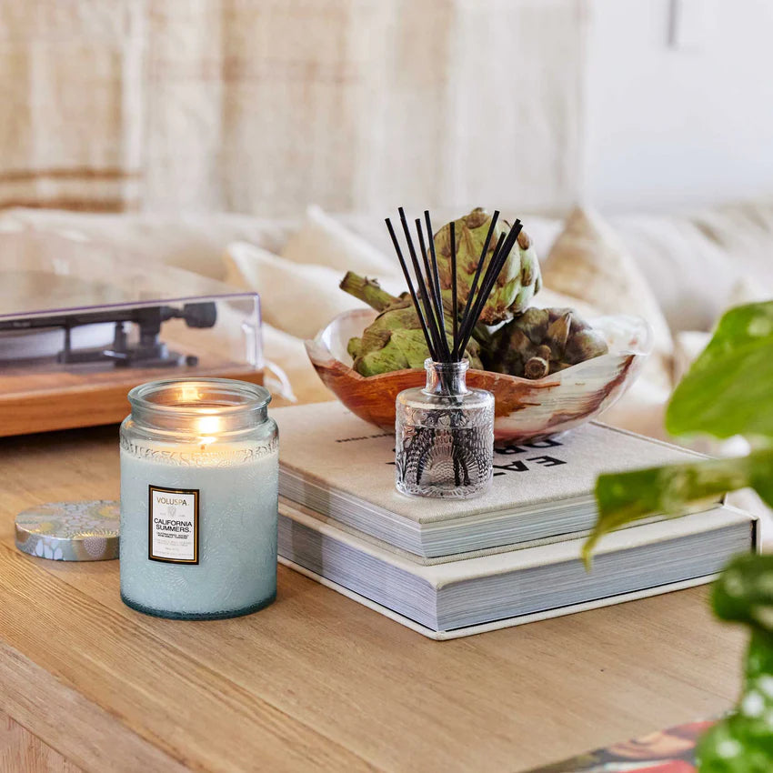 California Summers Reed Diffuser Lyseblå