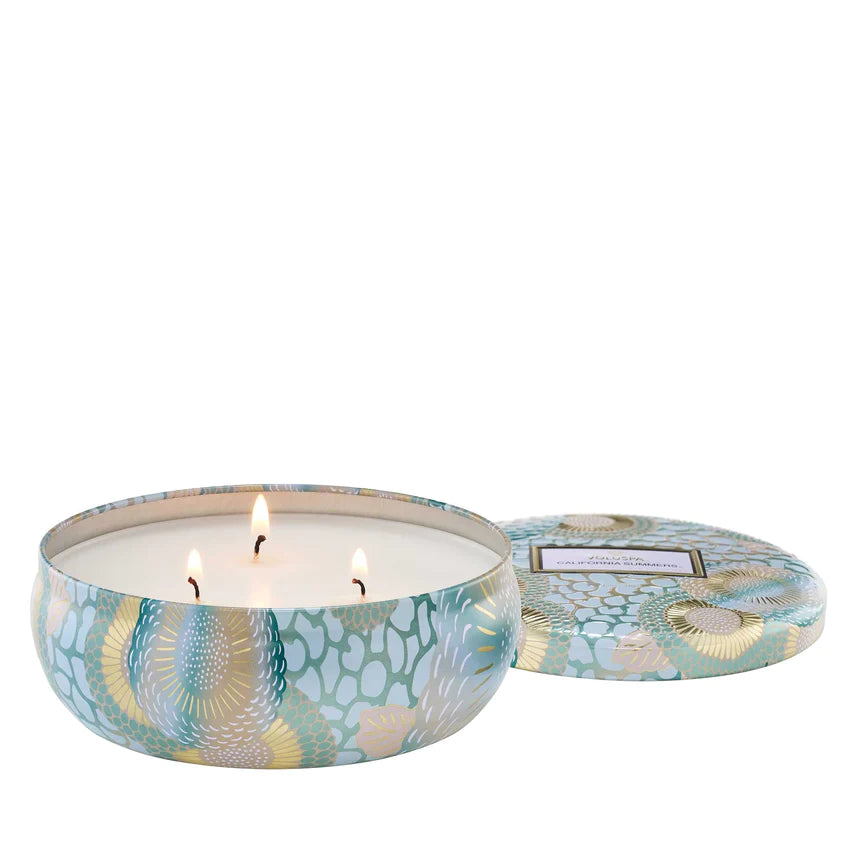 3-Wick Tin Candle Callifornia Summers
