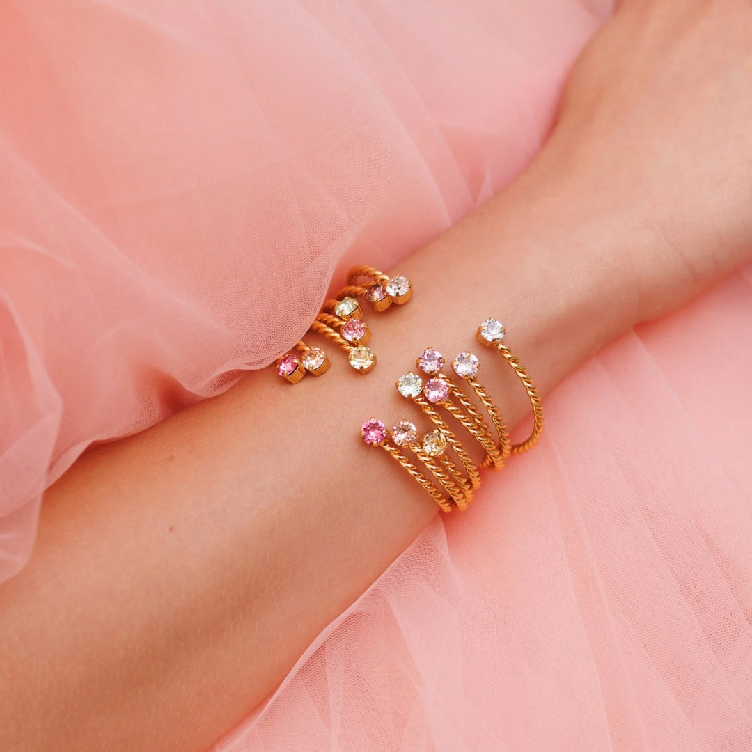 Mini twisted bracelet Crystal