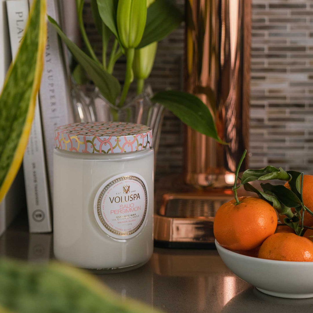 Saijo Persimmon Large Jar Candle Hvit