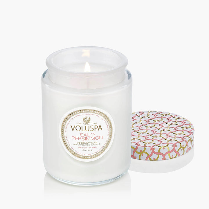 Saijo Persimmon Large Jar Candle Hvit
