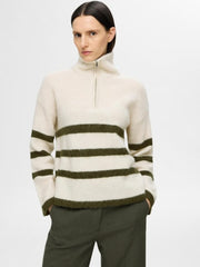 Maline LS Half Zip Beige
