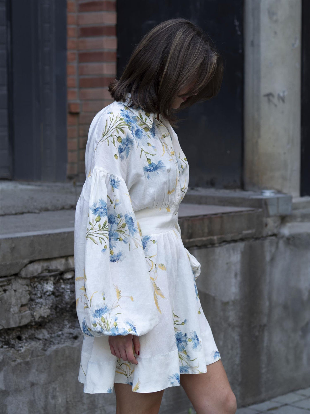 Linen Mini Dress Hvit byDryss Linen Mini Dress Hvit byDryss