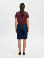 MyEssential O-Neck Tee Burgunder