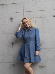 Denim MIni Dress Blå