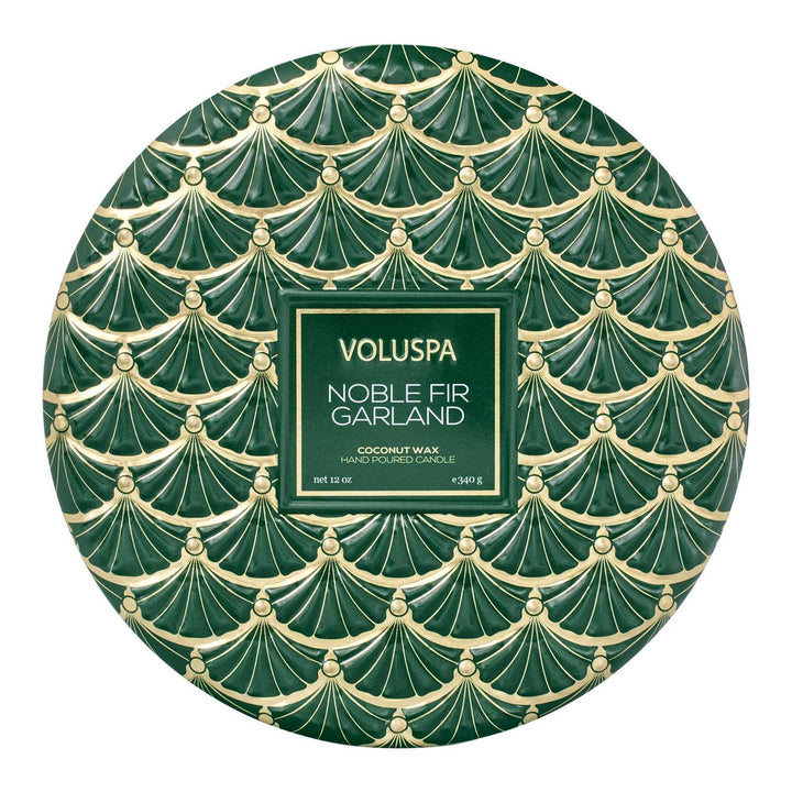 Noble Fir 3-wick Tin Candle Grønn