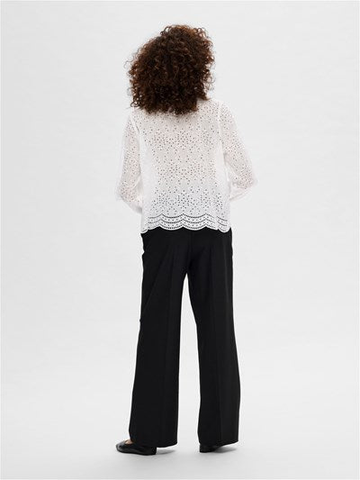 Tatiana L/S Embr Shirt Hvit