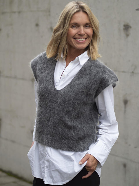 Camryn Knit Vest Grå