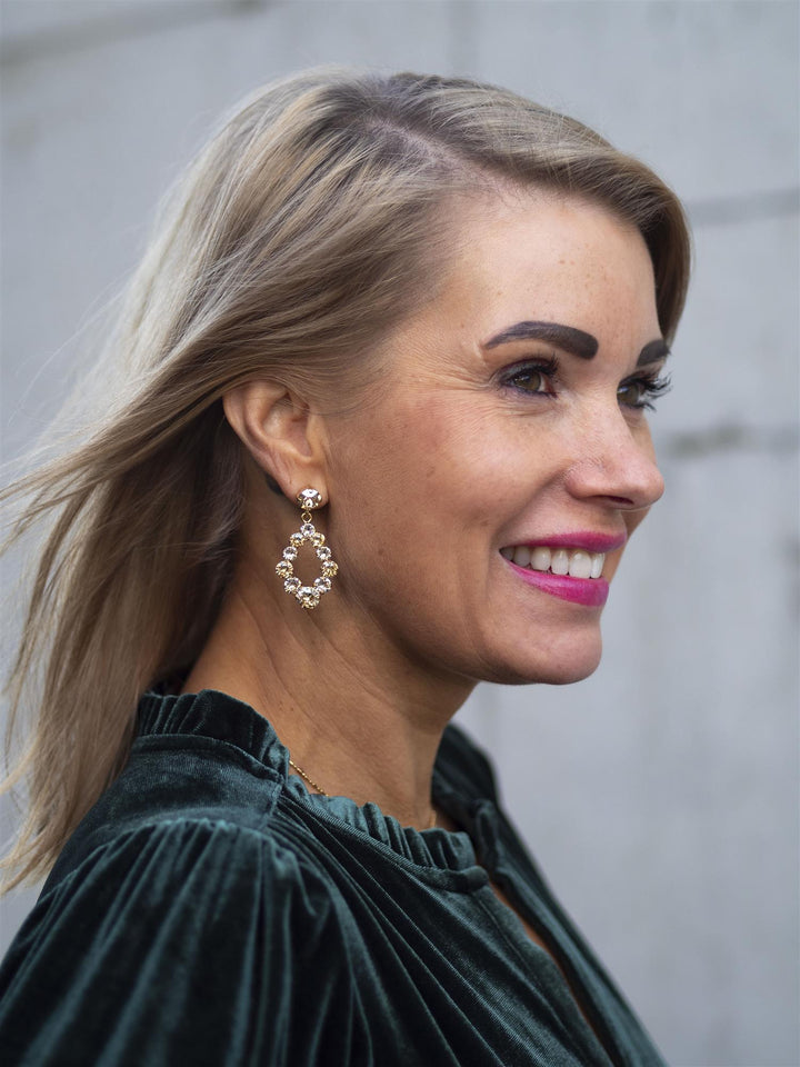 Mini Delia Earrings Gold Champagne