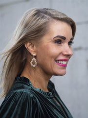 Mini Delia Earrings Gold Champagne