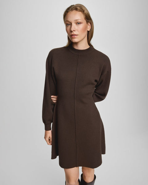 Alfreda East Dress Mørkebrun