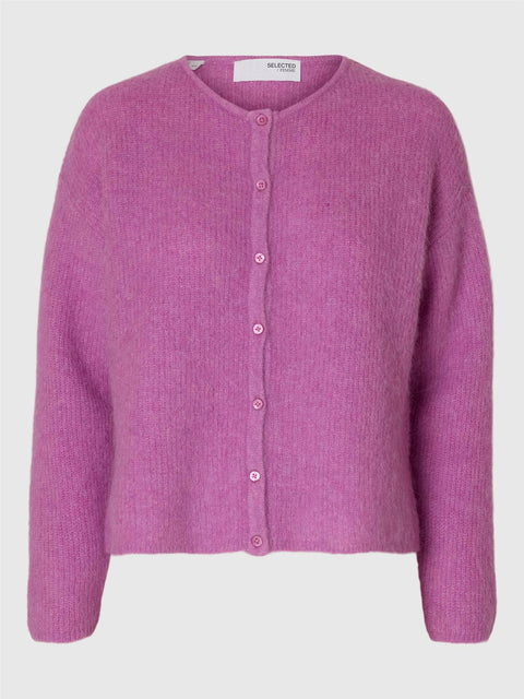 Sia Ras o-neck Cardigan Rosa