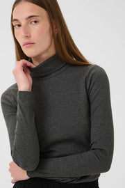 Dagna rollneck melange Mørkegrå