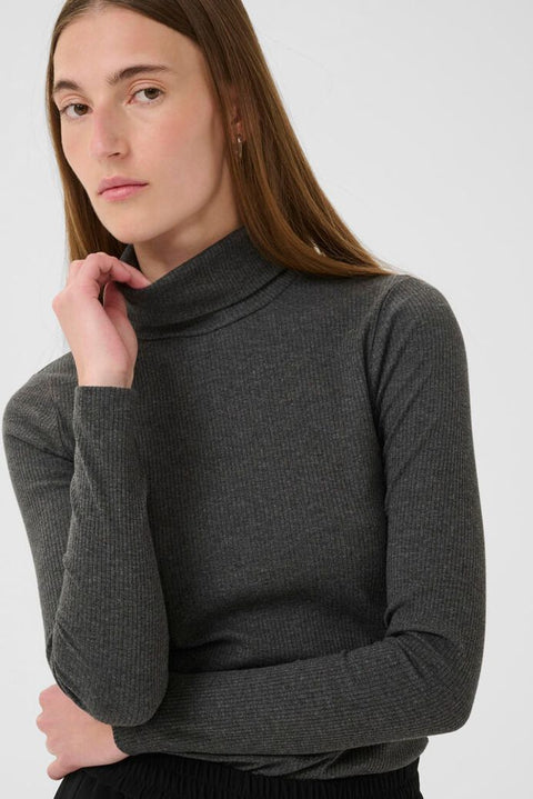 Dagna rollneck melange Mørkegrå