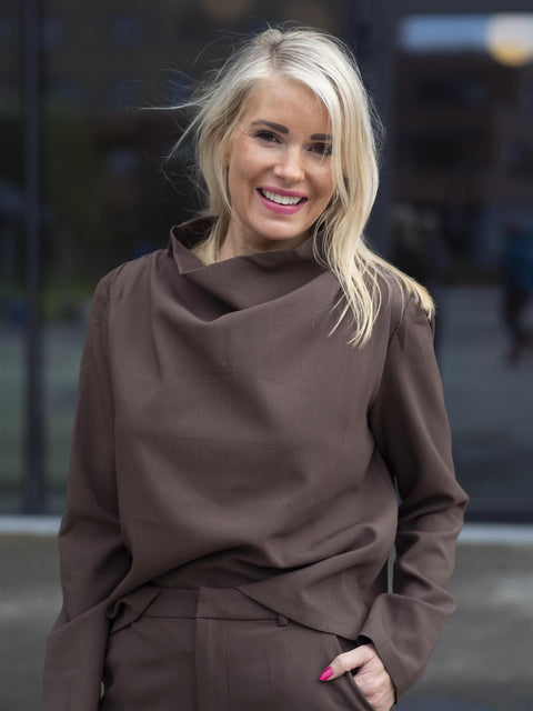 Beverly top Brun
