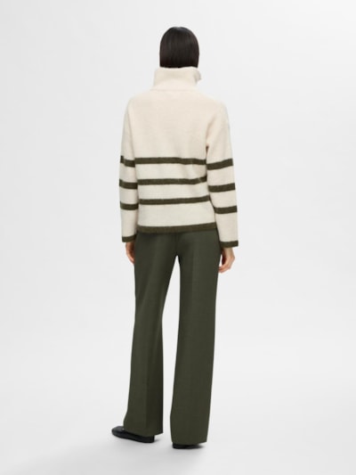Maline LS Half Zip Beige