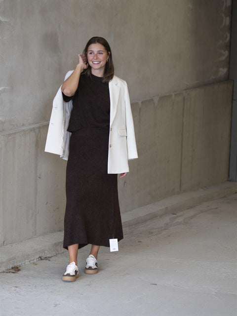 Israa Knitted Skirt Brun