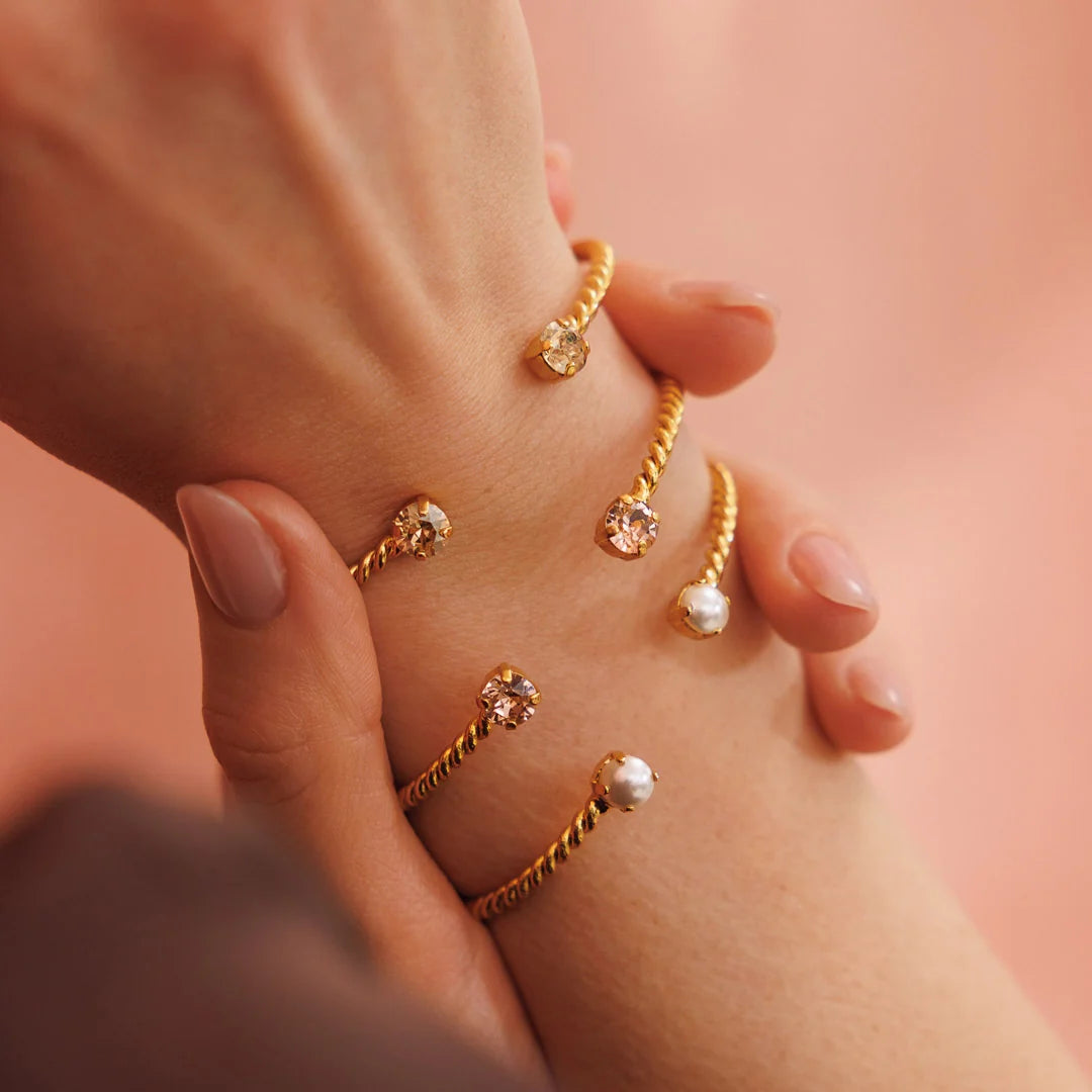 Mini twisted bracelet Hvit