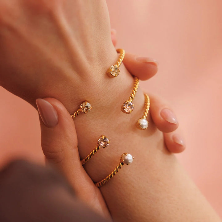 Mini twisted bracelet Hvit